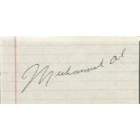 Muhammad Ali Boxing Greatest Signed Lined Page Good condition. All items come with a Certificate