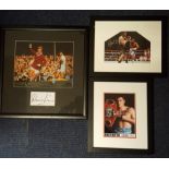 Framed Sport Autograph Collection. Three framed sport autogaphs. 10x12 black framed autographed