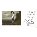 Sir Chris Hoy signed 6 x 3 promo card Good condition. All items come with a Certificate of