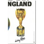 Nobby Stiles Signed 1966 World Cup Repro Poster 20X12.5 Good condition. All items come with a