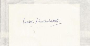 Walter Winterbottom England & Manchester United Signed 3X5 Card Good condition. All items come