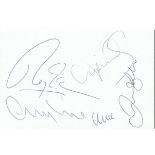 Manchester United Legends 4X6 Card Multi Signed By Roy Keane, Peter Schmeichel, Gary Neville, Phil