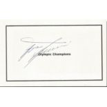 Franz Klammer Ski Legend Signed 5X8 Card Good condition. All items come with a Certificate of