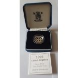 1996 One Pound Silver Proof £1 coin. 9.5gms .925 Silver. Comes in attractive presentation case