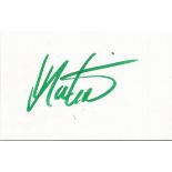 Martina Navratilova signature piece. White 6x4 index card signed by legendary tennis star Martina