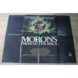 Morons from Outer Space 1985 UK quad folded. Condition near mint C9. The story begins on a small