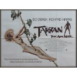 Tarzan the Apeman UK quad folded. Condition C8 very fine, see glossary for condition scale. Tarzan