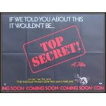 Collection of 5 Movie posters. Top secret c8 folded UK quad. Condition C8 Very Fine, see glossary