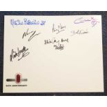 Hammer Horror Stars signed large photo. Superb large 14x11 inches Hammer Horror Films 80th