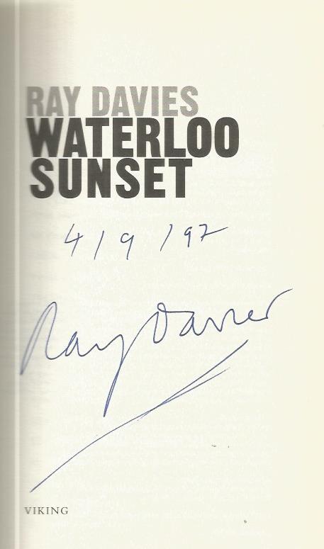 Ray Davies signed book. Hardback edition of Waterloo Sunset signed by legendary lead singer of the - Image 2 of 2
