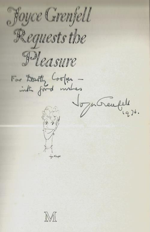 Joyce Grenfell signed book. Hardback edition of Requests The Pleasure signed and dedicated inside by - Image 2 of 2