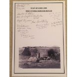 WW2 D Day & Arnhem Veteran 8 Veterans Signed Bookplate. A4 Sized White Card Signed By Leading