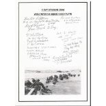 WW2 D Day & Arnhem Veteran 8 Veterans Signed Bookplate. A4 Sized White Card Signed By Leading