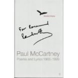 Paul McCartney signed book. Hardback edition of Poems and Lyrics 1965 - 1999 signed directly on