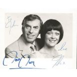 Larry Grayson and Isla St Clair signed small b/w photo. Dedicated to John Good condition. All
