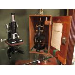 Collection of 7 microscopes and accessories. An Open University McArthur microscope, 15233, boxed.