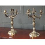 A pair of electroplate candelabra