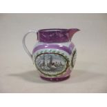 A Sunderland lustre jug, Success to the Coal Trade, 18cm high