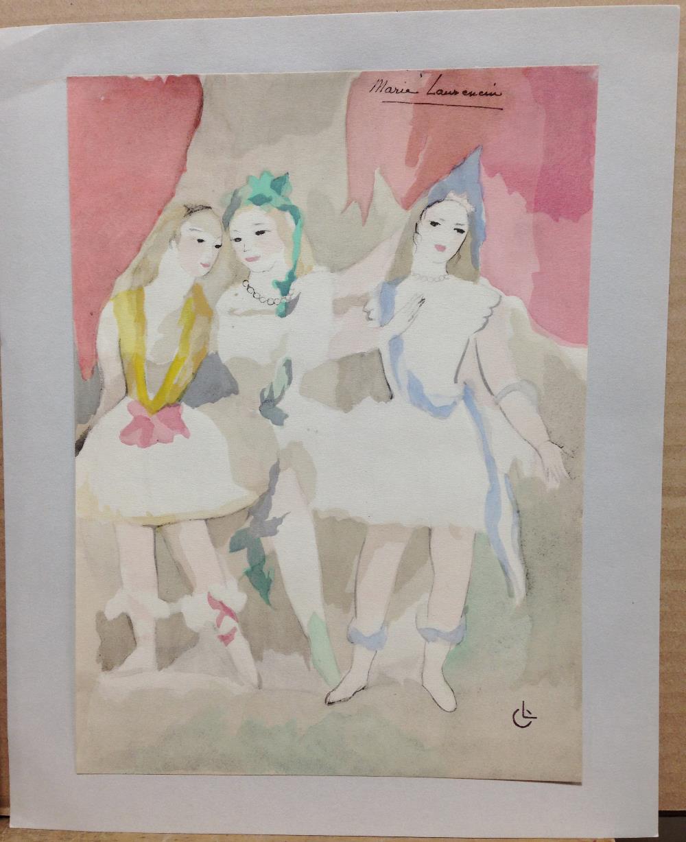 § Marie Laurencin (French, 1885-1956) Costume designs to accompany Venus and Adonis, by John Blow, - Image 10 of 11