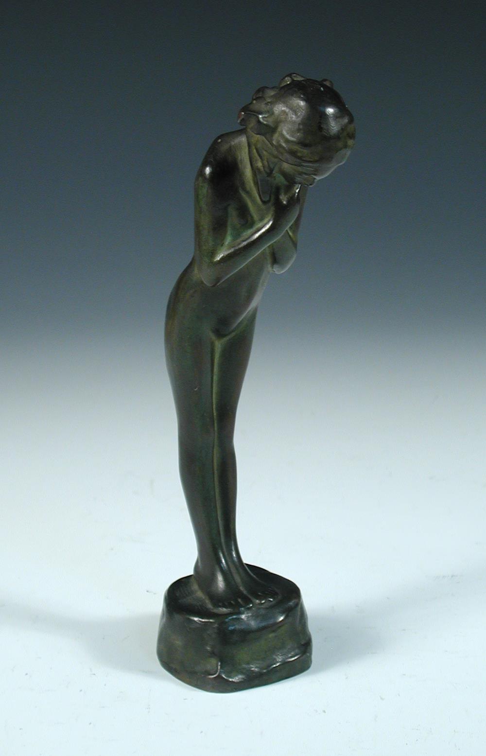 Alexander Proudfoot (1878-1957), The Faun, a patinated bronze figure, signed in the bronze 22cm (