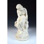 A Minton Parian figure of 'Solitude' issued by the Art Union of London, depicting Solitude