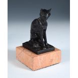 After Théophile Alexandre Steinlen, (Swiss, 1859–1923), a bronze model of a cat, modelled seated,