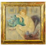 Julia Beatrice How (Scottish, 1867-1932) Study of Mlle Lalotte Lesant, nude signed centre right "