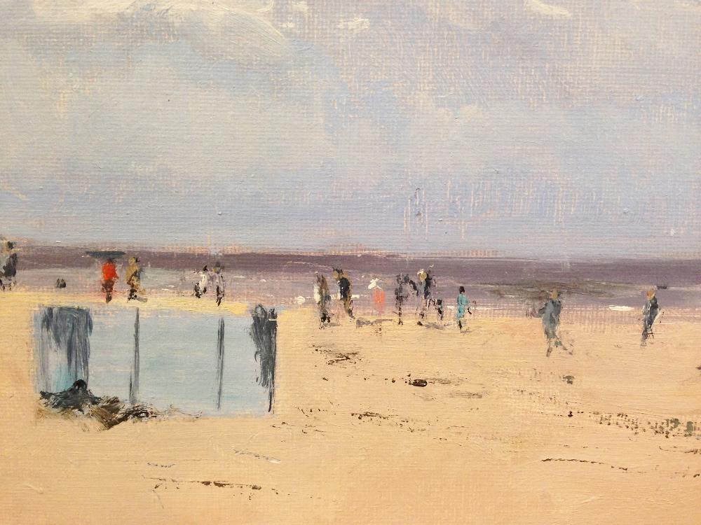 § Caroline Ponsonby (British, 20th Century) Beach Quartet signed lower right "Caroline Ponsonby" oil - Image 4 of 6