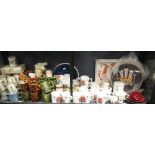 A collection of 1977 Silver Jubilee pottery mugs and other commemorative items; also Prince of Wales