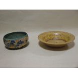 A Royal Lancastrian bowl, 33cm diameter and an early 20th century bowl (2)