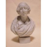 A Parian bust of Elizabeth Martineau after Thomas Smith 29cm high