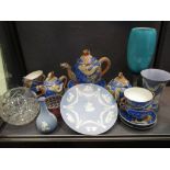 Three Wedgwood jasperware items and miscellaneous items