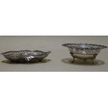 Two silver sweetmeat dishes