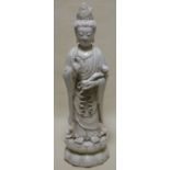 A blanc de Chine figure of Guanyin bearing Dehua and potter's seals