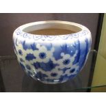 A Japanese blue and white planter together with a modern Chinese tureen