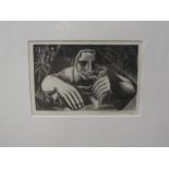 Leon Underwood, Caesar and the Slave, wood engraving, 1925, 11 x 16 cm (plate), signed in pencil