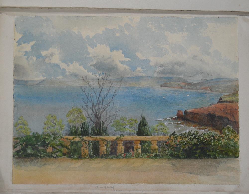 A watercolour album to include approximately 130 watercolours of English and continental views and - Image 5 of 16
