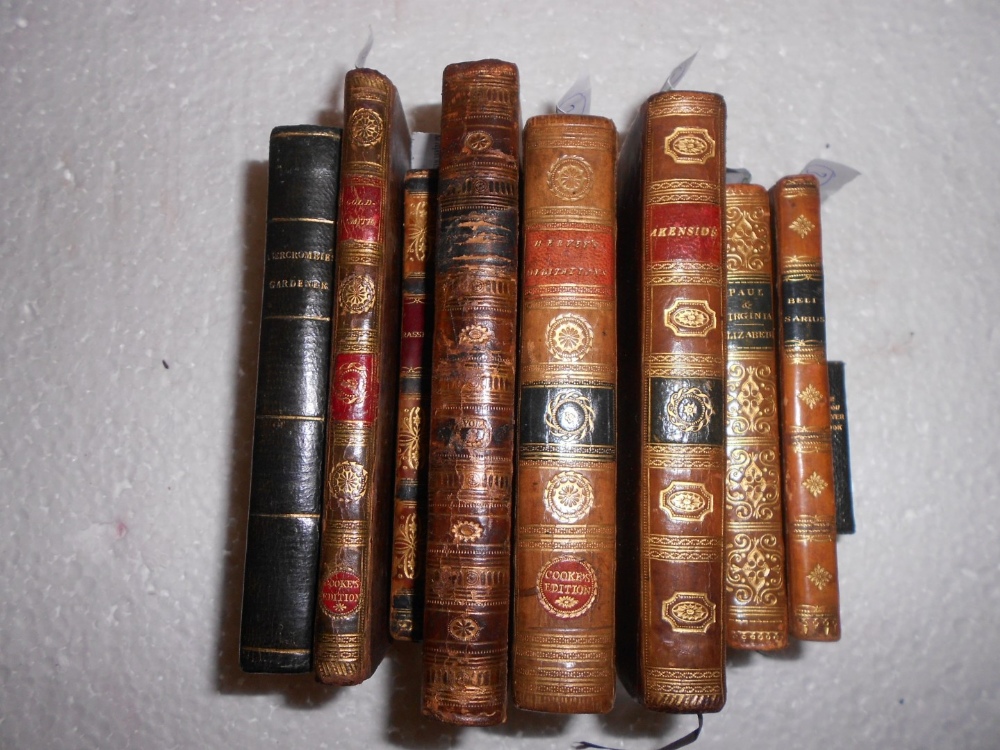 Small format books, including: AKENSIDE (Mark) Poetical Works, Cooke's Edition c.1800;