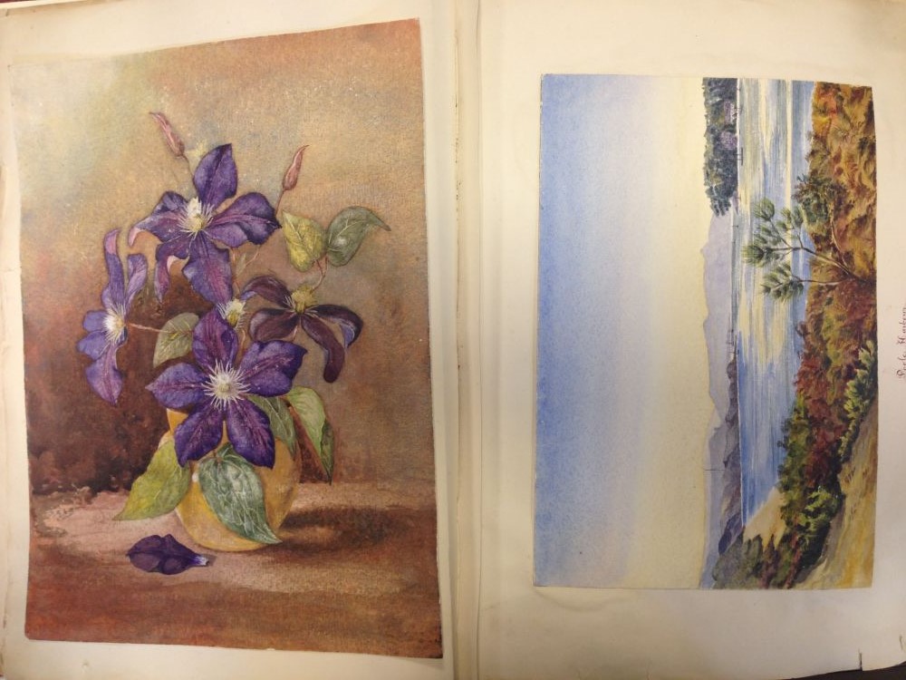 A watercolour album to include approximately 130 watercolours of English and continental views and - Image 10 of 16