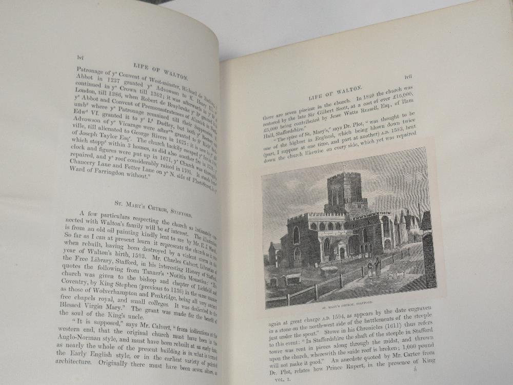 WALTON (Izaak) and COTTON (Charles) The Complete Angler, edited R. B. Marston, 2 vols, Royal 4to, ' - Image 3 of 7