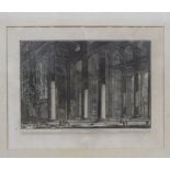 Piranesi  Veduta Interna del Pronao del Panteon, engraving with wide margins, 49 x 63cm;