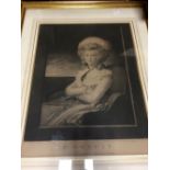 Valentine Green after Maria Cosway Mrs Cosway, mezzotint, 1787, 43 x 3cm (visible); and a work on