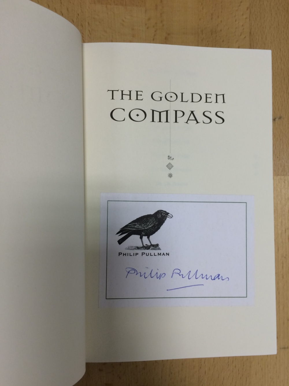 PULLMAN (Philip) The Golden Compass, first edition Knopf 1996, signed by the author to a label to - Image 2 of 5