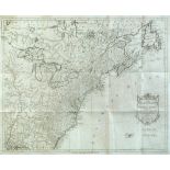 Thomas Kitchin (1718-1784) Map of the United States in North America, with the British, French and