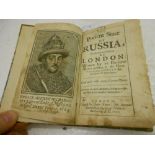 COLLINS (Samuel) The Present State of Russia, London: John Winter for Dorman Newman, 1671, small