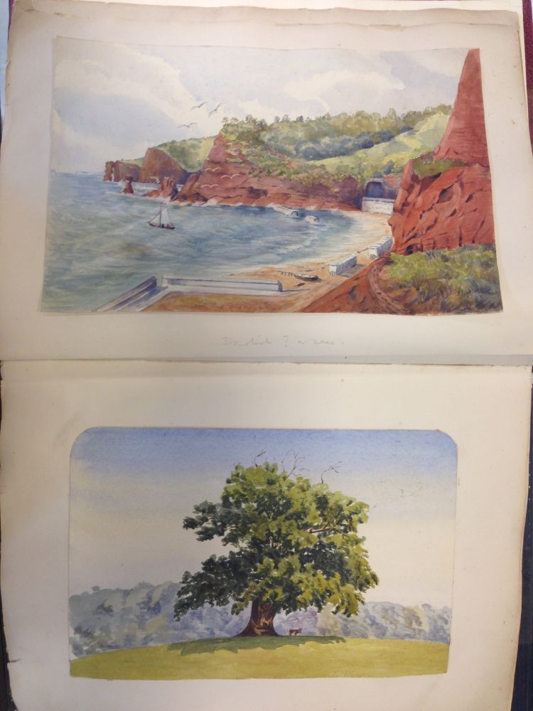 A watercolour album to include approximately 130 watercolours of English and continental views and - Image 8 of 16
