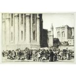 Stanley Anderson, The Goose Fair, Albi, drypoint etching, 1927, edition of 75, 23 x 34 cm (plate),