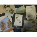 Collection of prints, watercolours and engravings and general ephemera