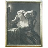 Pair of 18th century mezzotints, to include The Drowsy Dame and The Studious Yawner, published by