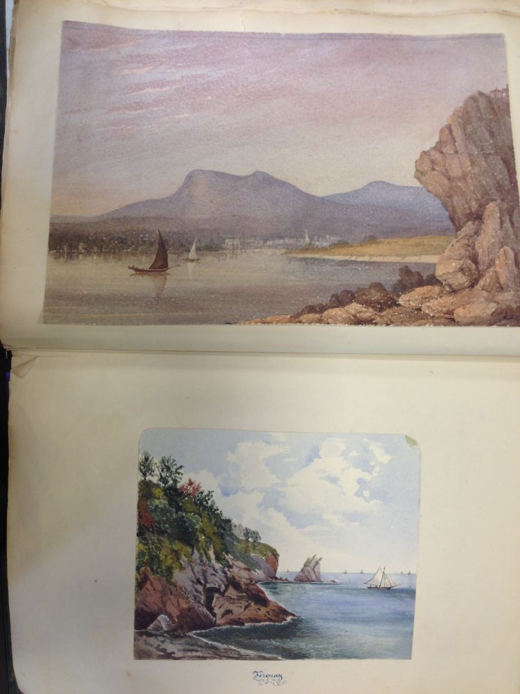 A watercolour album to include approximately 130 watercolours of English and continental views and - Image 9 of 16